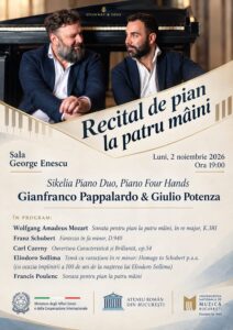 Gianfranco Pappalardo Fiumara e Giulio Potenza in concerto a Bucarest: omaggio a Eliodoro Sollima nel centenario della nascita